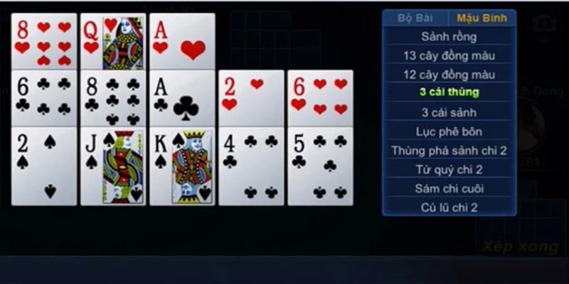 Giới thiệu nhanh về tựa game bài mậu binh